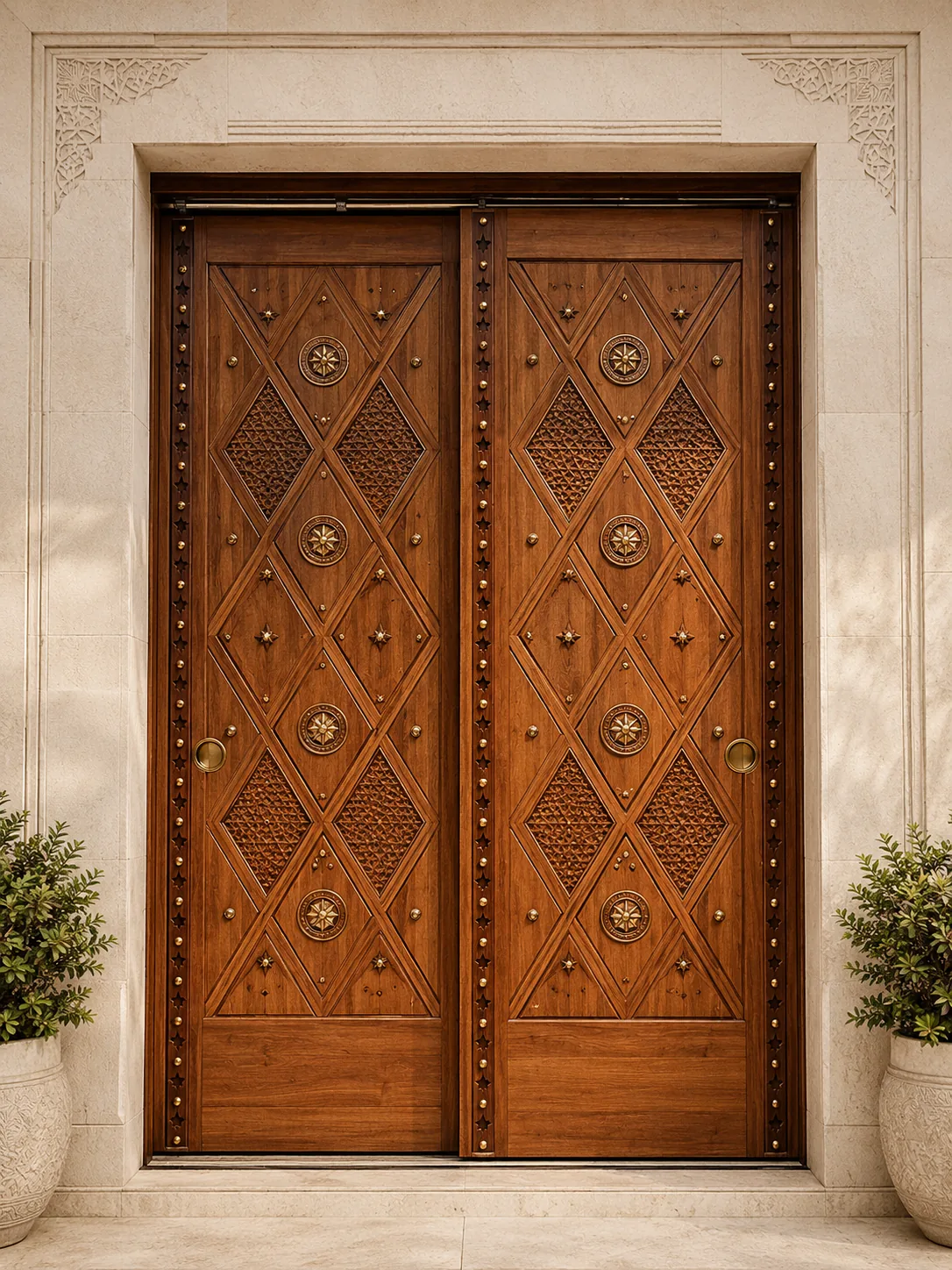 Carved Sliding Entrance